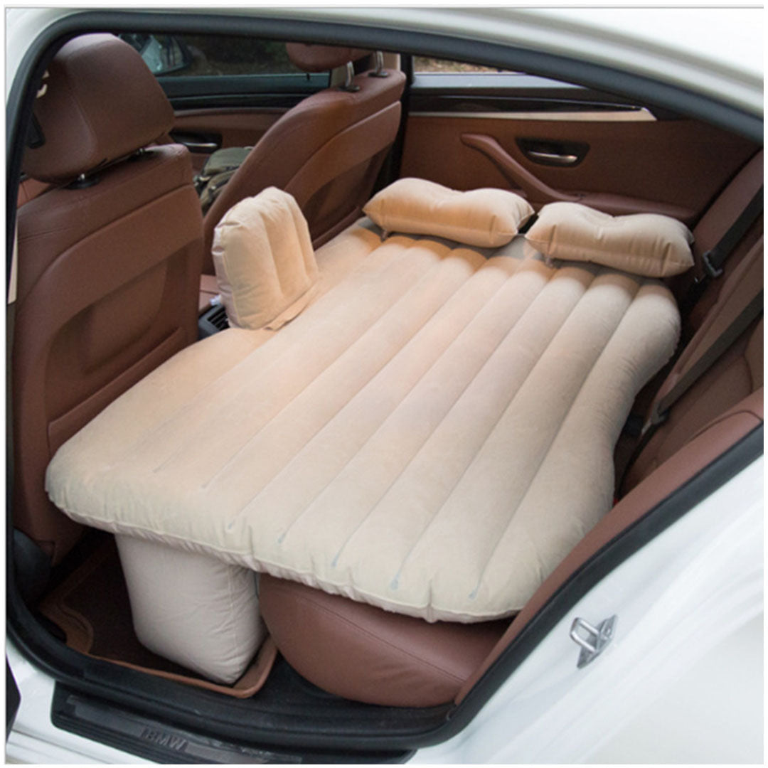 Beige Stripe Inflatable Car Mattress