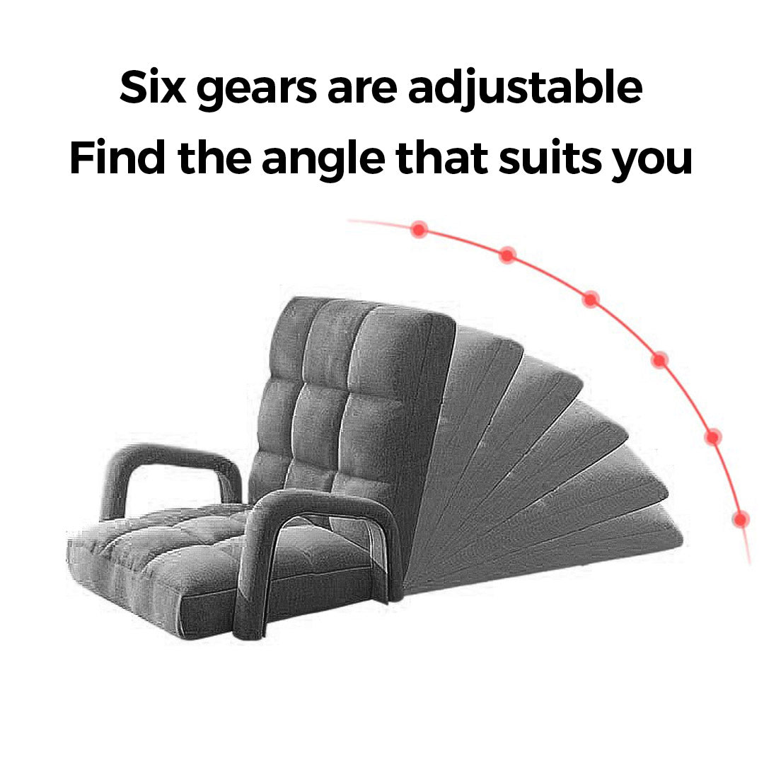 Floor Recliner Lazy Chair with Armrest Grey