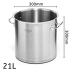 21L Top Grade 18/10 Stainless Steel Stockpot No Lid