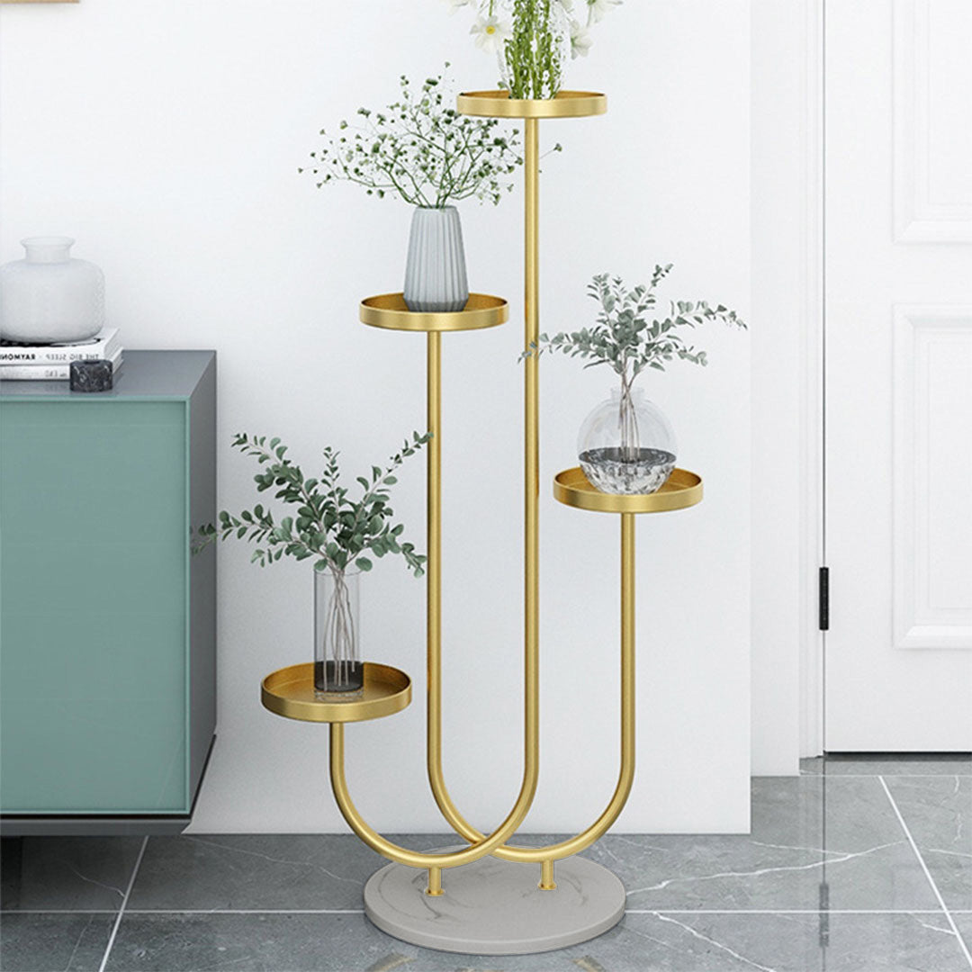Gold U Shaped Plant Stand