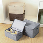 Grey Small Double Zipper Storage Box