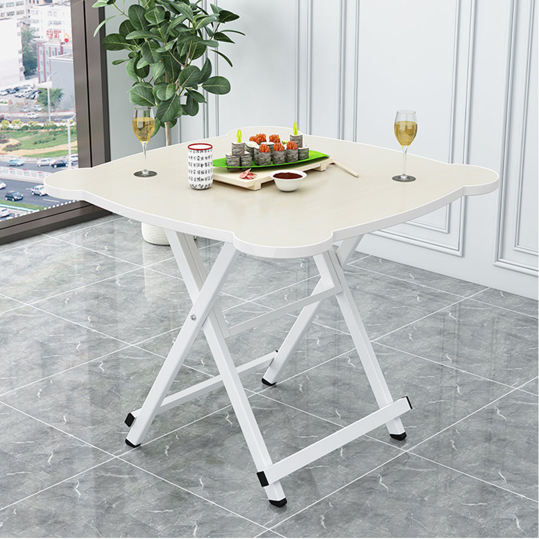 White Minimalist Cat Ear Foldable Portable Table