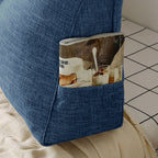 SOGA 100cm Blue Wedge Bed Cushion