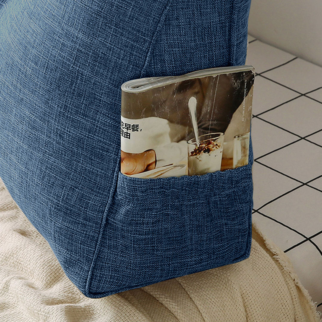 SOGA 100cm Blue Wedge Bed Cushion