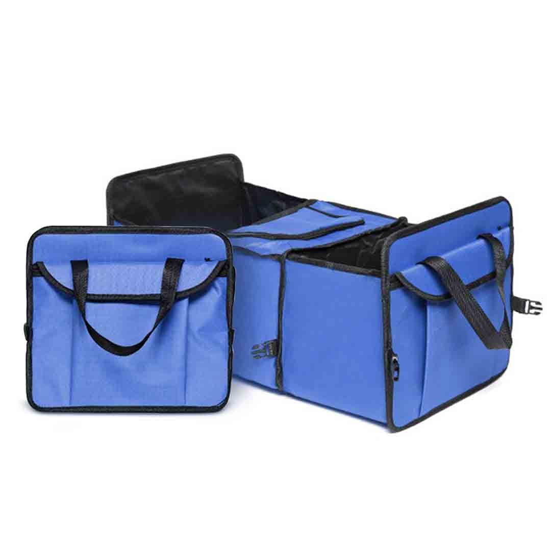 Car Portable Storage Box Multi-function Organizer Blue