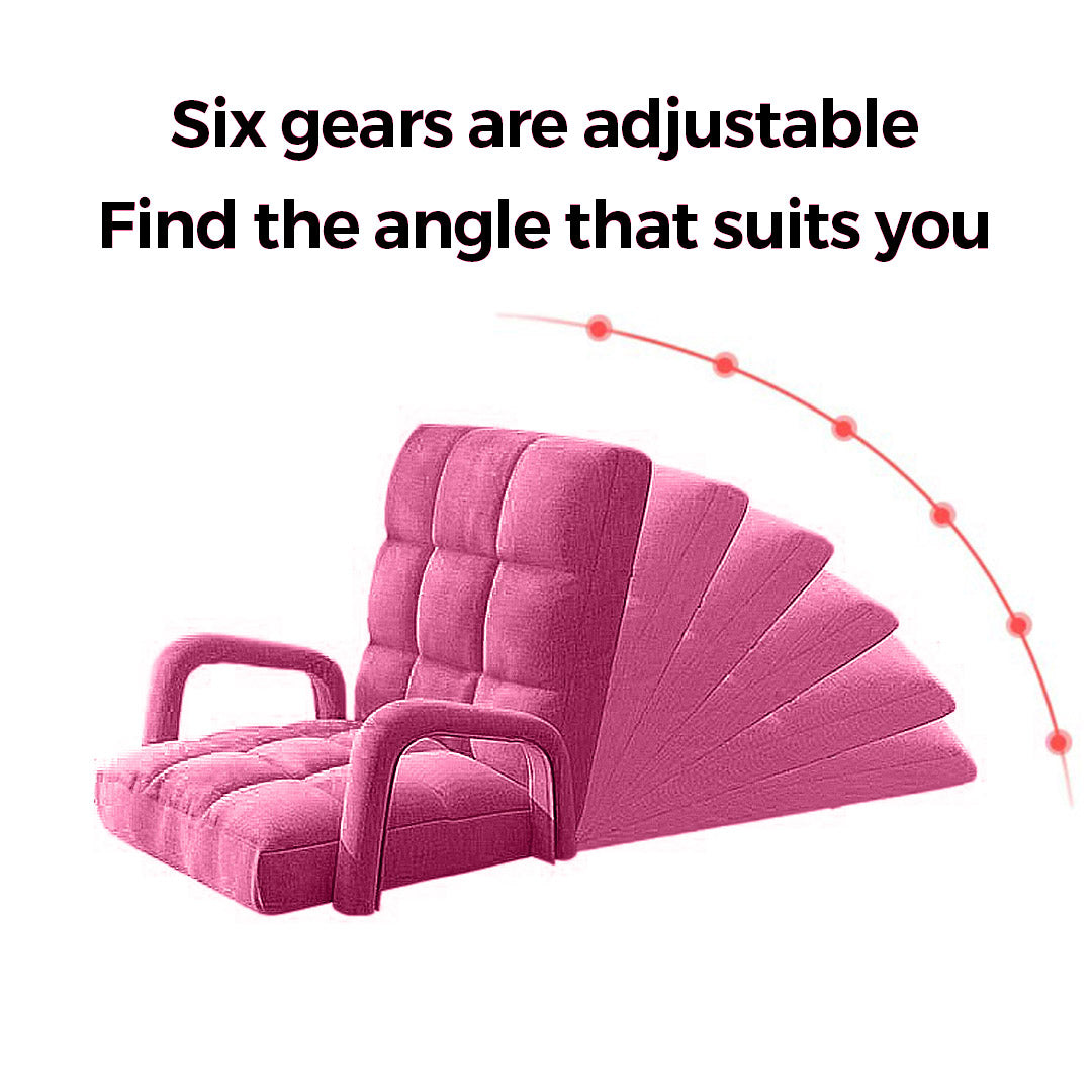 Floor Recliner Lazy Chair with Armrest Pink
