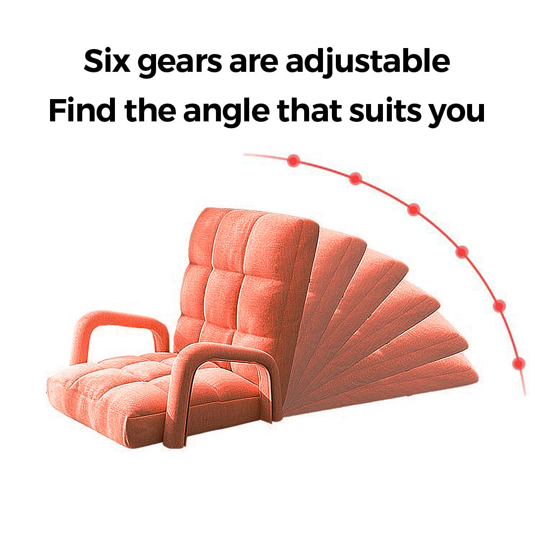 Floor Recliner Lazy Chair with Armrest Orange