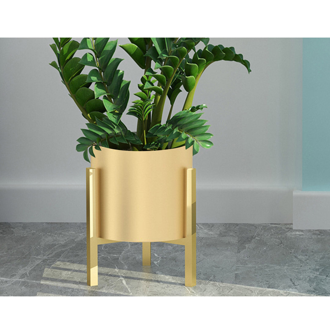 30CM Reversible Gold Metal Plant Pots Holders Rack