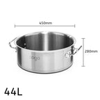 44L Top Grade 18/10 Stainless Steel Stockpot No Lid