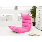 Leather Floor Recliner Lazy Chair Pink