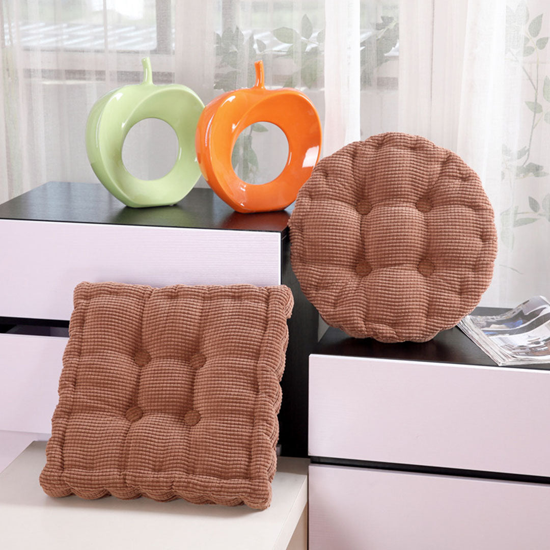 Coffee Plush Square Cushion