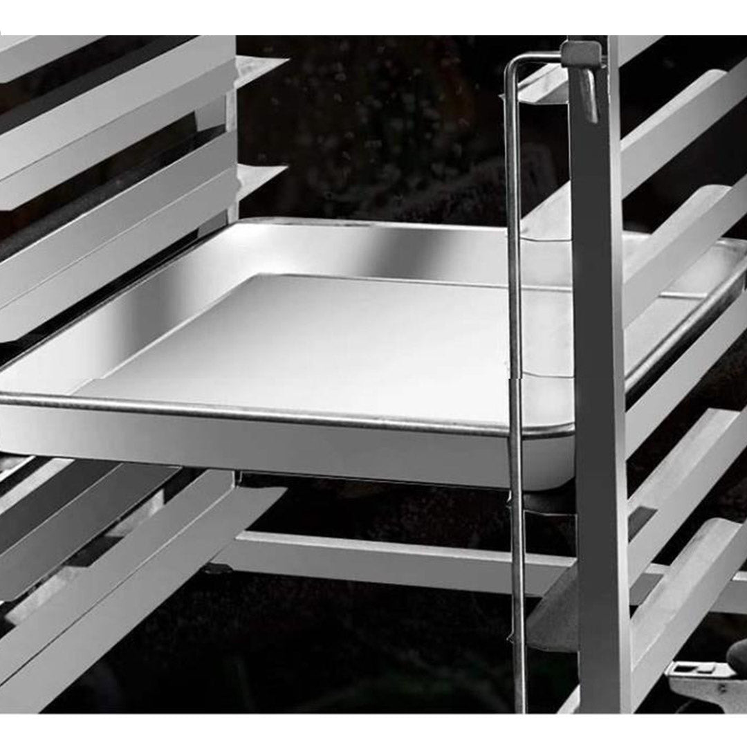 Gastronorm 7 Tier Stainless Steel Trolley Suits 60*40cm Tray with Working Surface