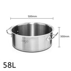 58L Top Grade 18/10 Stainless Steel Stockpot No Lid