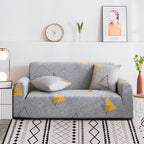 High Stretch 2-Seater Geometric Print Sofa Slipcover