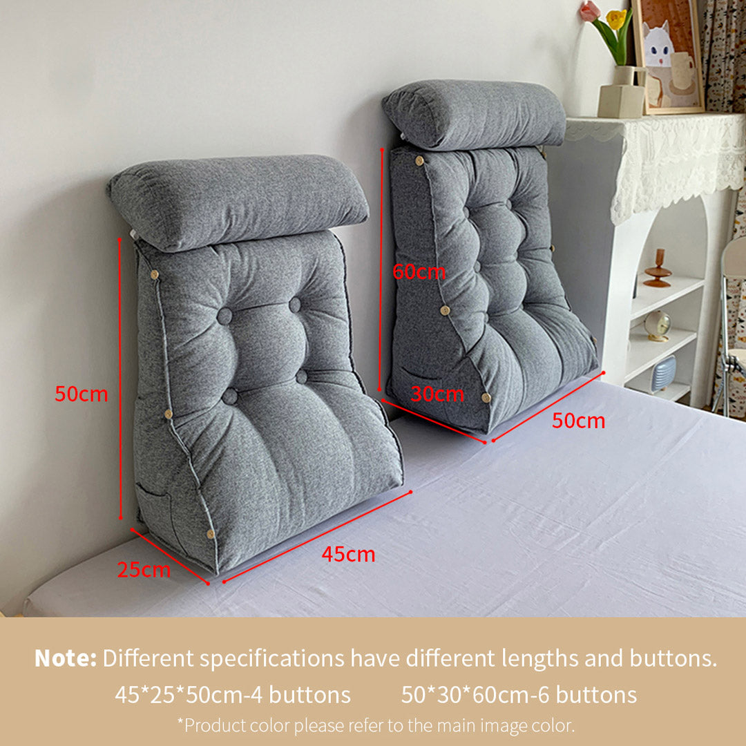 60cm Peach Wedge Lumbar Pillow