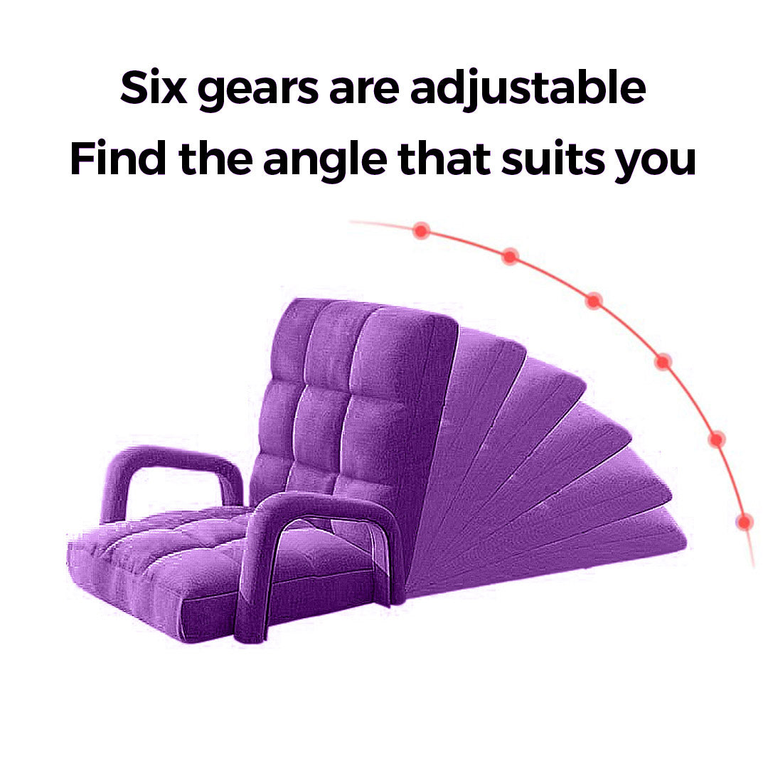 Floor Recliner Lazy Chair with Armrest Purple