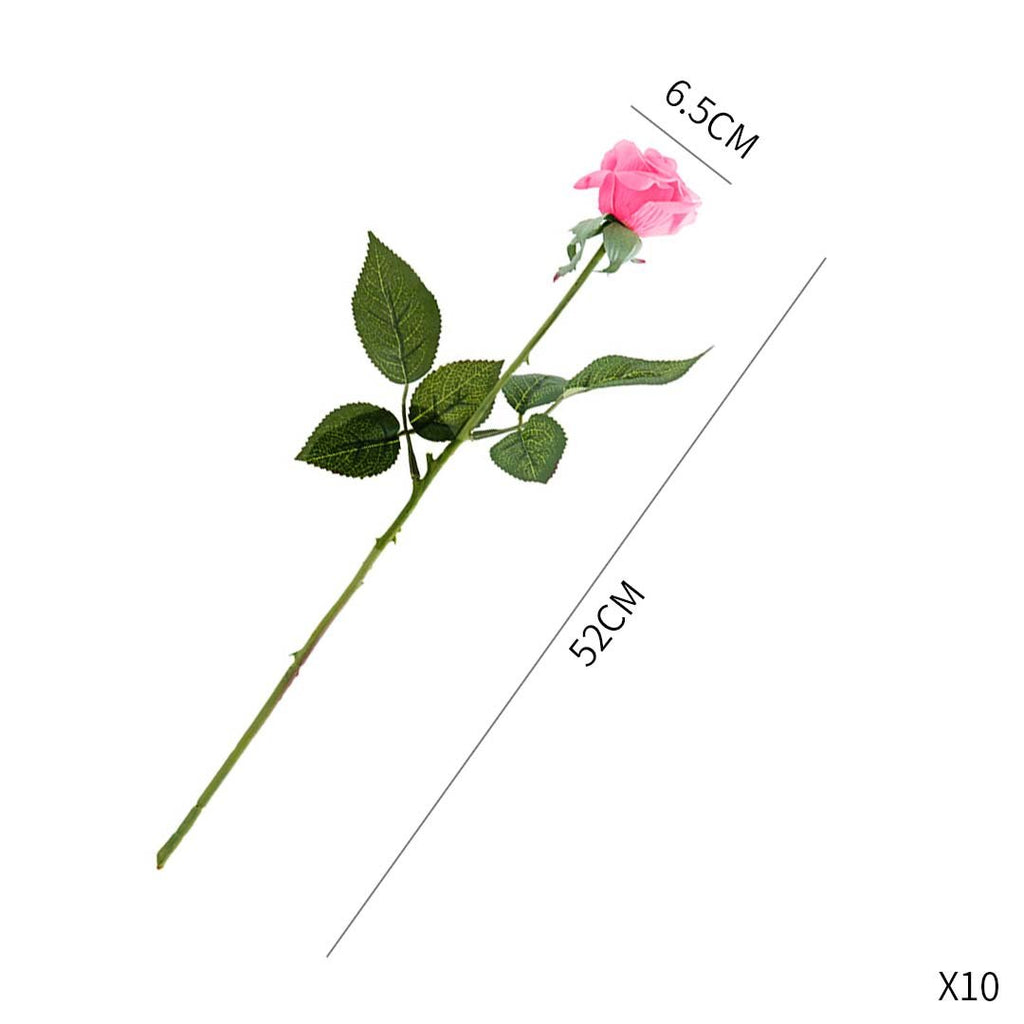 20pcs Artificial Silk Rose Bouquet Pink