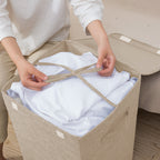 Beige Large Laundry Hamper Storage Box
