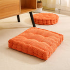Orange Plush Square Cushion
