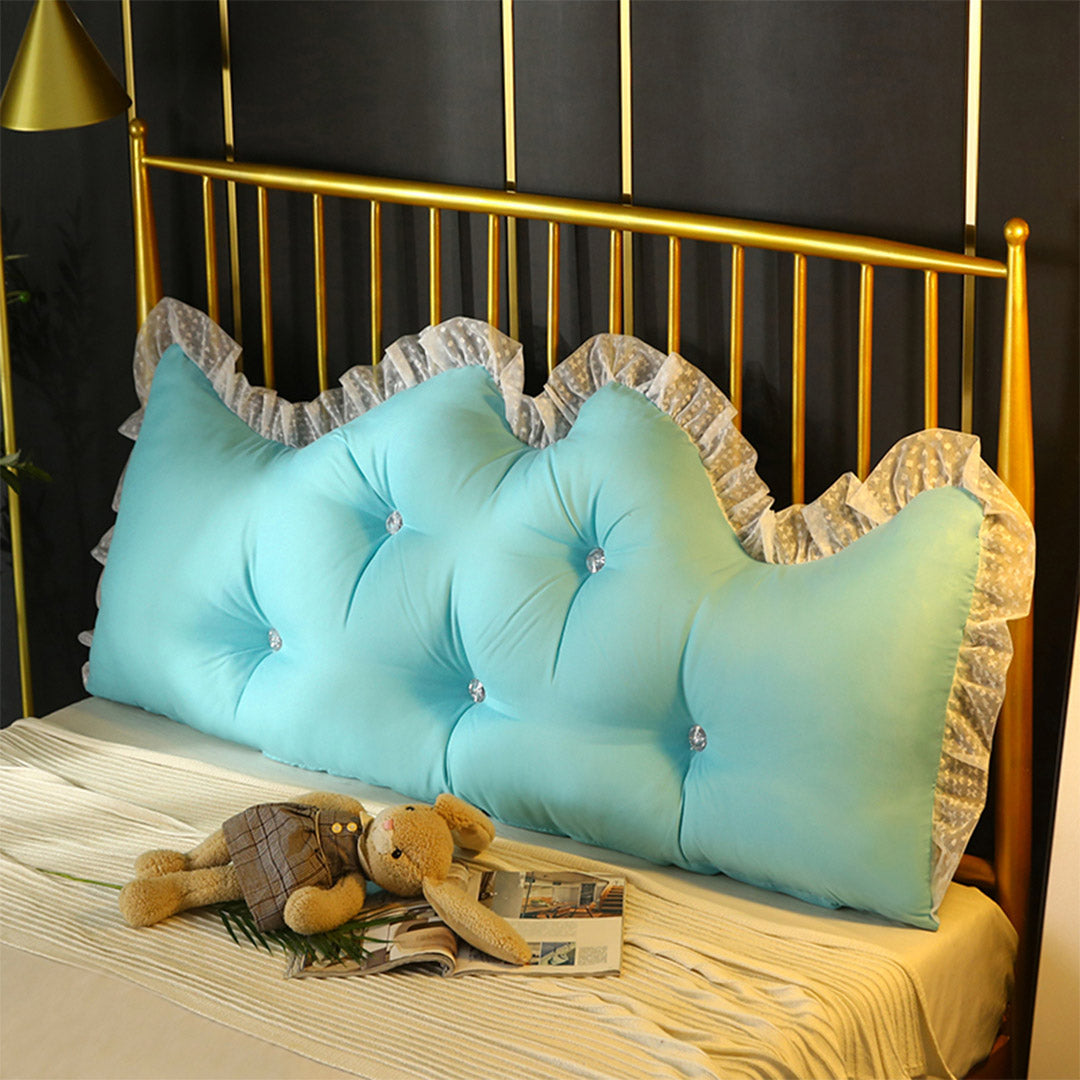 180cm Light Blue Princess Headboard Pillow