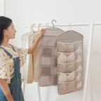 Grey Dual Hanging Storage Bag