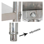 4 Tier Stainless Steel Display Shelf 150CM