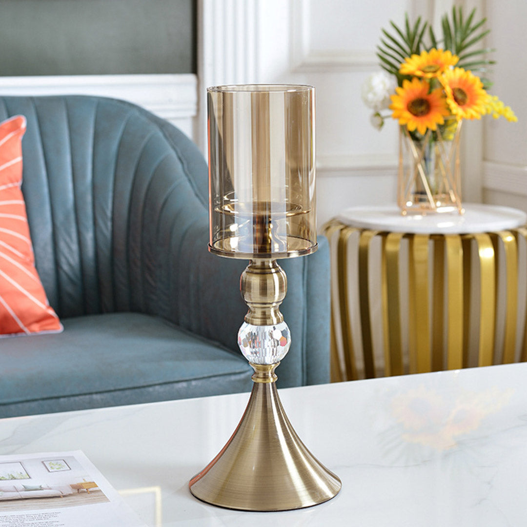 38cm Glass Candle Holder