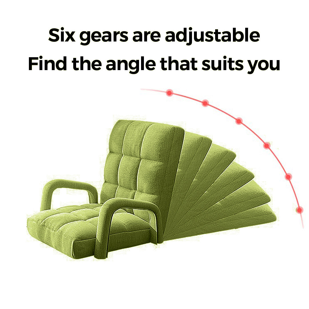 Floor Recliner Lazy Chair with Armrest Yellow Green