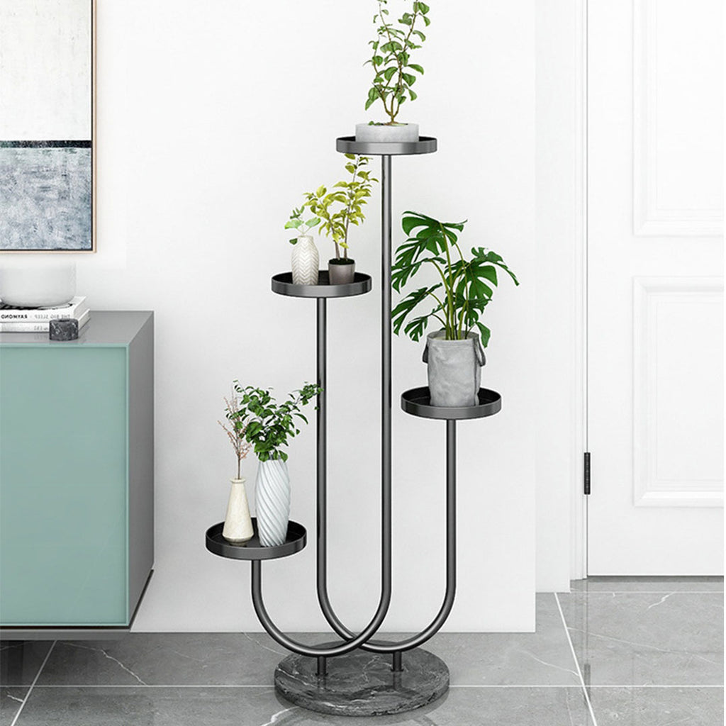 Black U Shaped Plant Stand