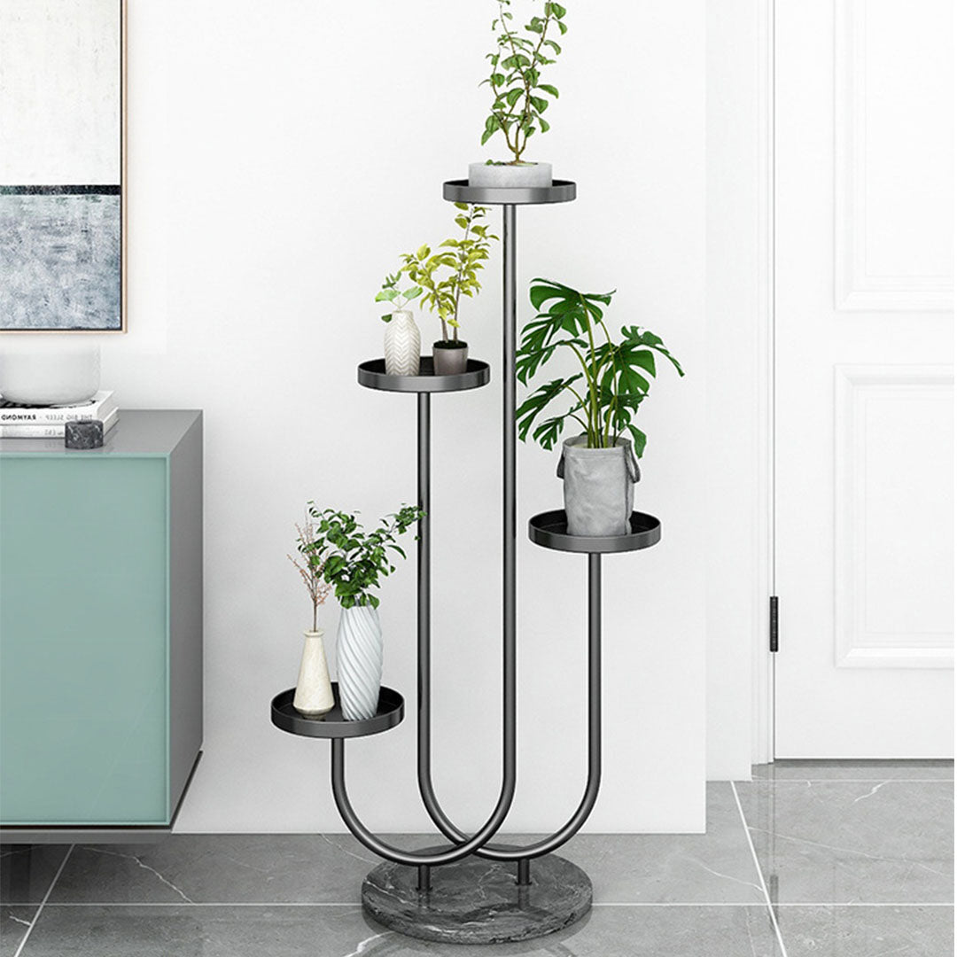 Black U Shaped Plant Stand