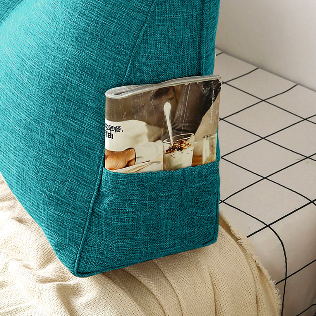SOGA 180cm Blue Green Wedge Bed Cushion
