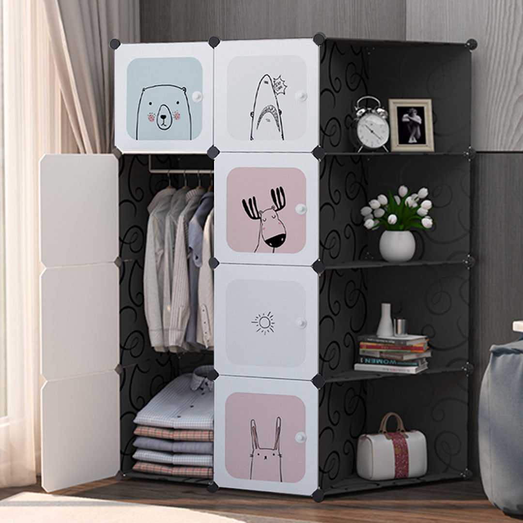 10 Cubes Black Portable Wardrobe