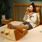 Cute Face Toast Bread Wedge Cushion Small
