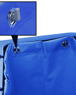 3 Tier Multifunction Janitor Cart and Bag Blue