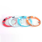 180kg Digital Glass LCD Scales Round Red