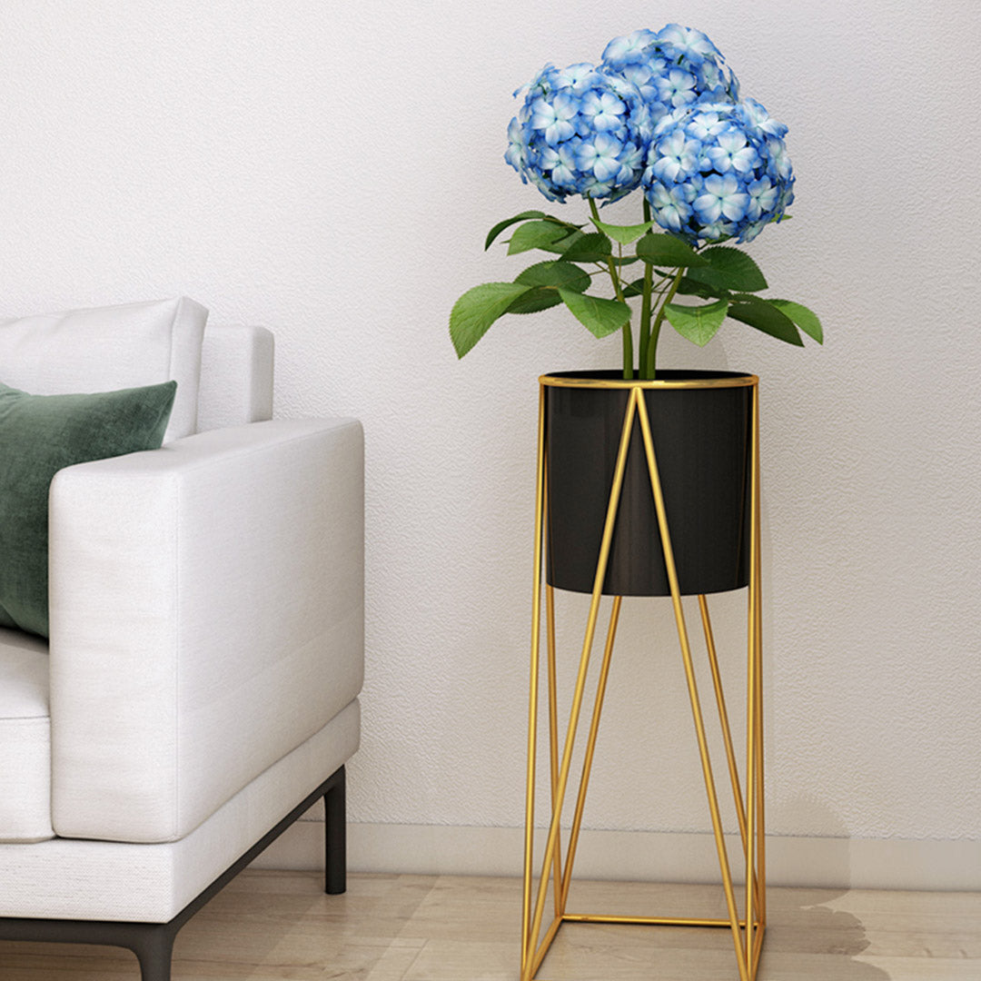 50CM Gold Wire Metal Black Pot Holder Rack