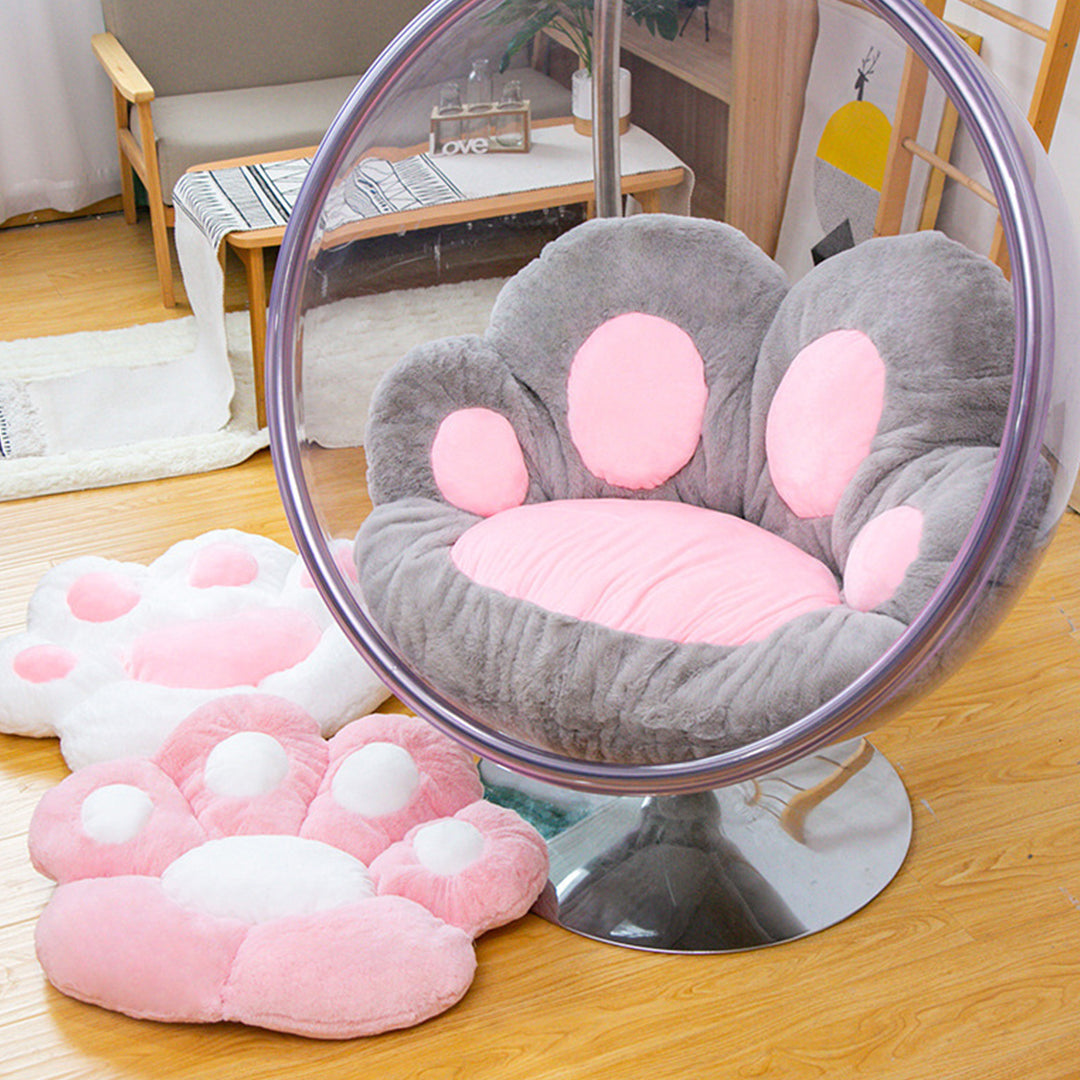 70cm Grey Paw Shape Cushion