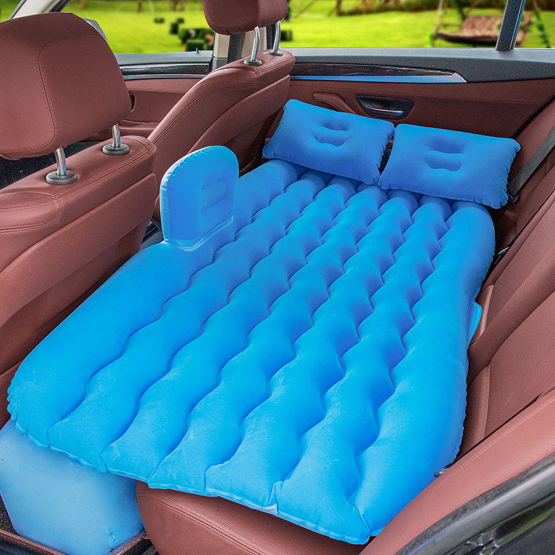 Blue Ripple Inflatable Car Mattress