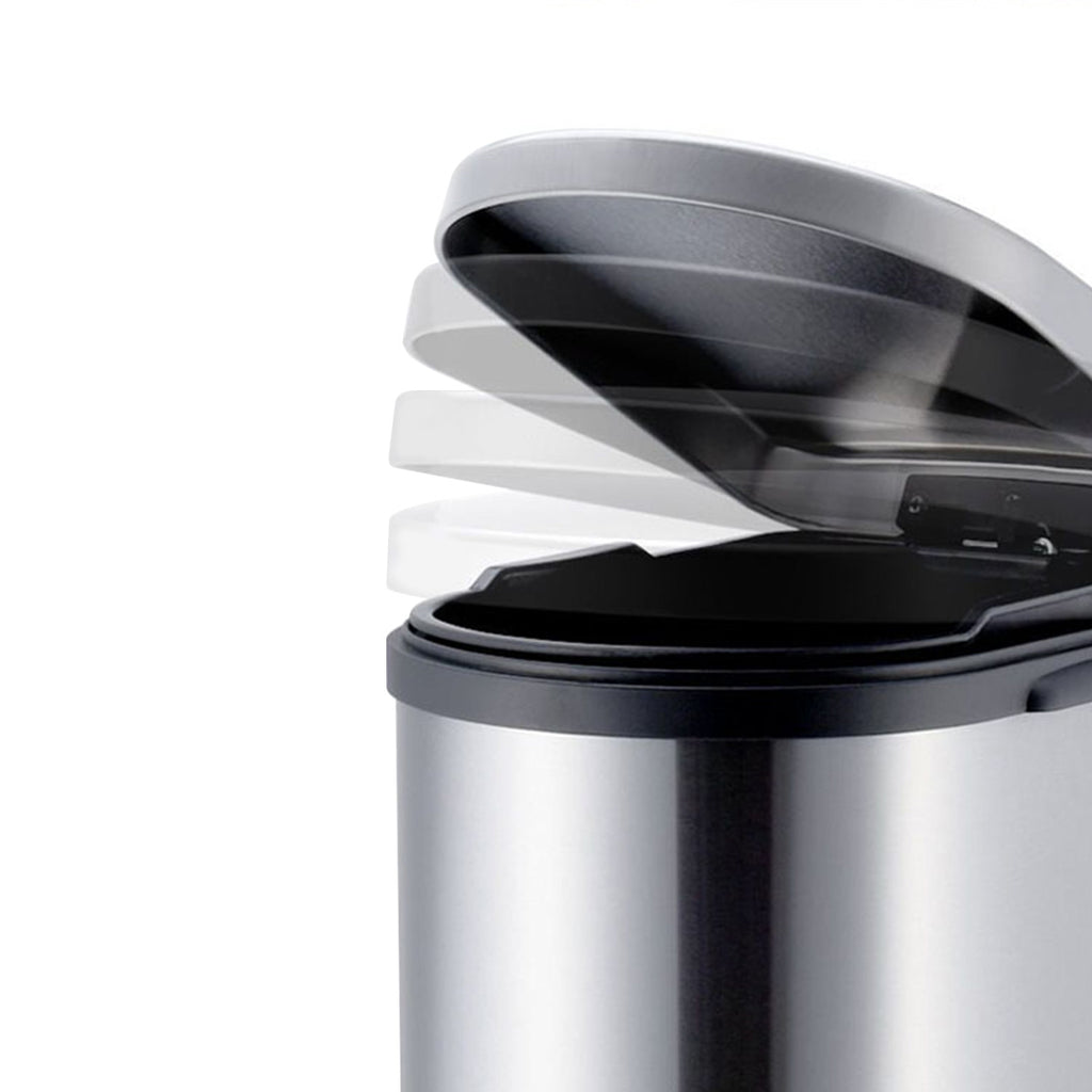 Foot Pedal Stainless Steel Trash Bin 10L