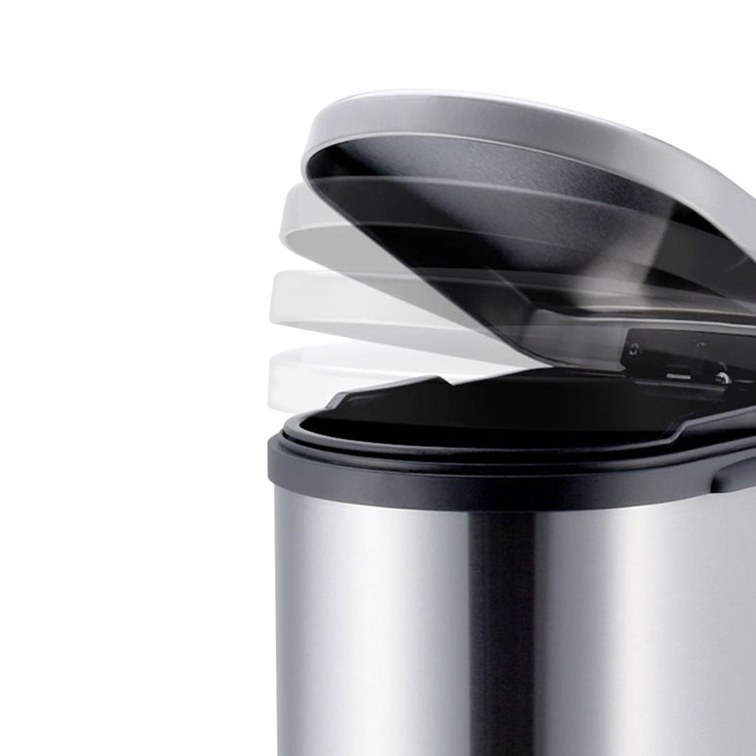 Foot Pedal Stainless Steel Trash Bin 10L