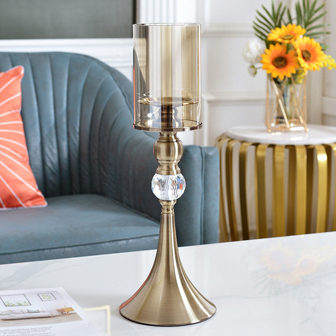 43cm Glass Candle Holder