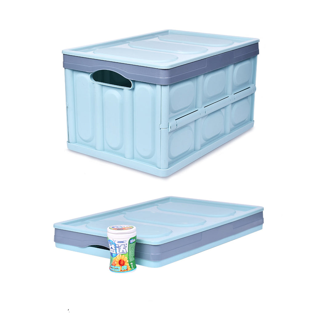 56L Collapsible Car Trunk Storage Box Blue