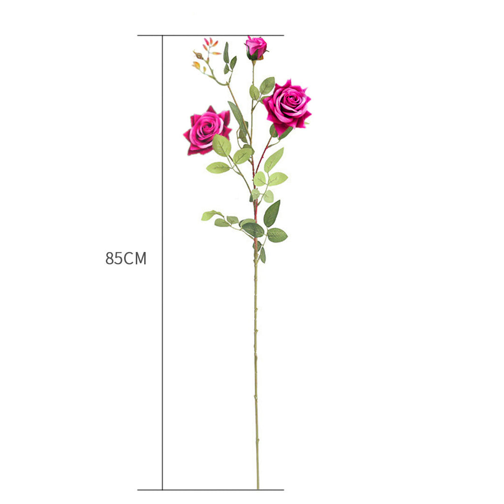 51cm Green Glass Floor Vase with 12pcs Artificial Flower Set