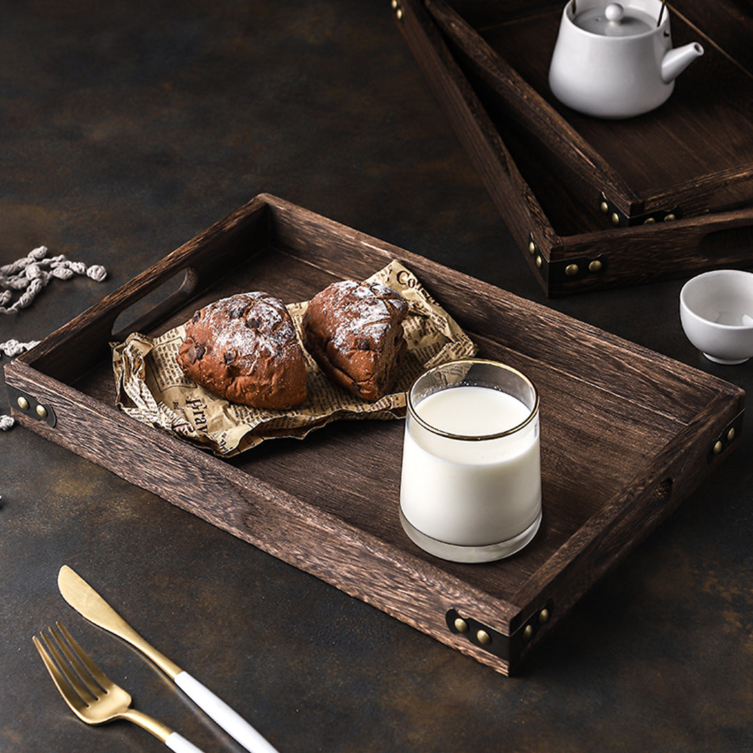Medium Walnut Rectangle Wooden Tray