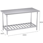 Commercial Catering Stainless Steel Work Bench 150*70*85cm