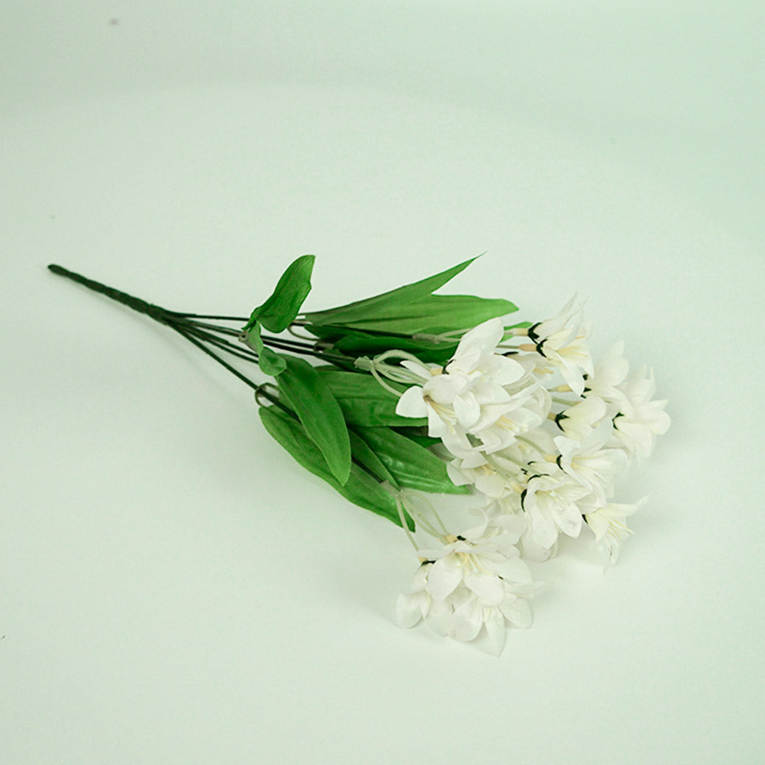 10 Bunch Artificial Lilium nanum 6 Heads White