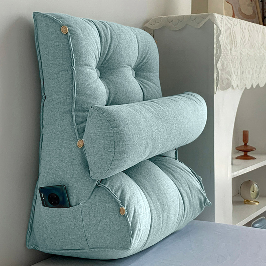 45cm Green Wedge Lumbar Pillow