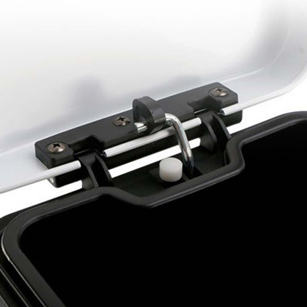 Foot Pedal Stainless Steel Trash Bin Square 6L White