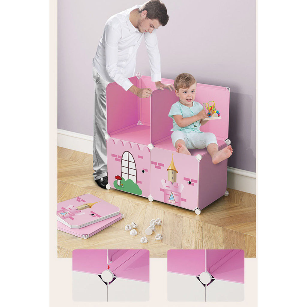 10 Cubes DIY Castle Print Wardrobe