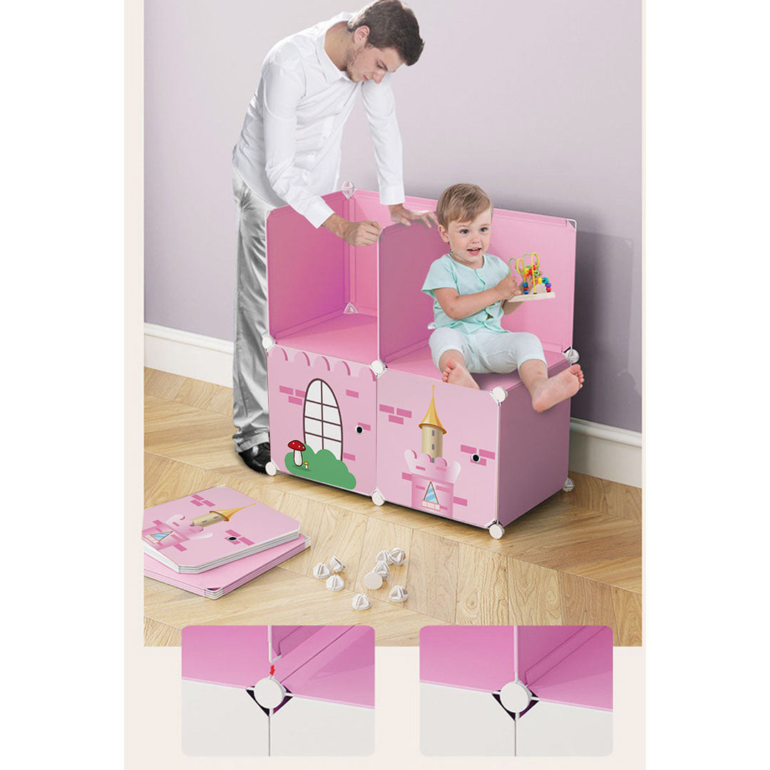 10 Cubes Pink Castle Wardrobe
